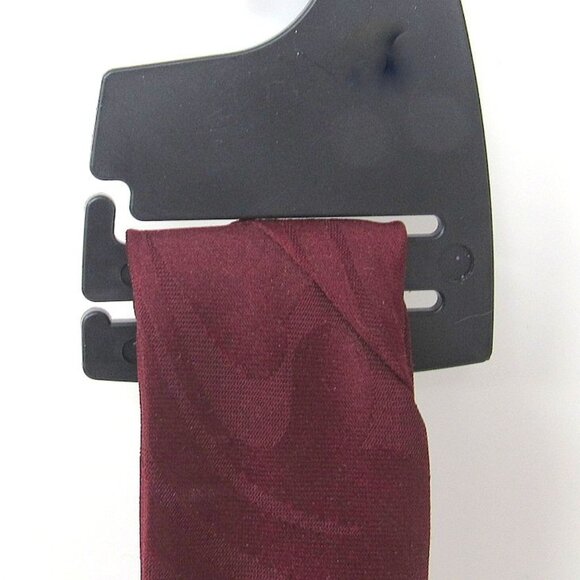5 Black Neck Tie Hangers Plastic Necktie Hooks Double Slot - Picture 4 of 6